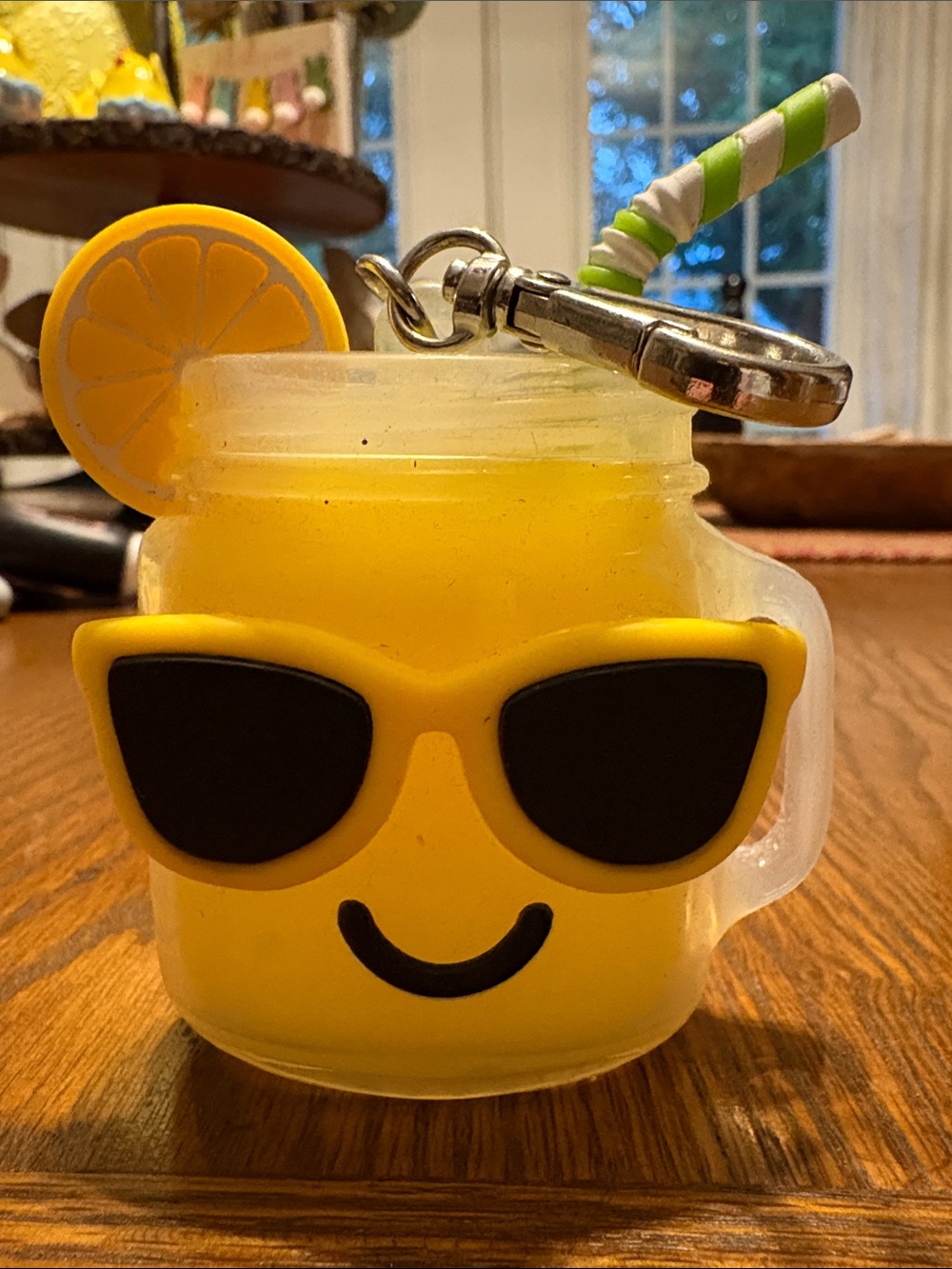Sunshine Emoji Mason Jar Hand Sanitizer holder - Yellow